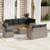 VidaXL Garden Lounge Set with Cushions 9 Pcs, Patio Sofas, Patio Furniture Set, Outdoor Furniture, Grey 3226172