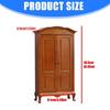 Detailed Miniature Wardrobe Model Figurine 1/12 Scale Doll House Furniture Wooden Storage Cabinet with Openable Door