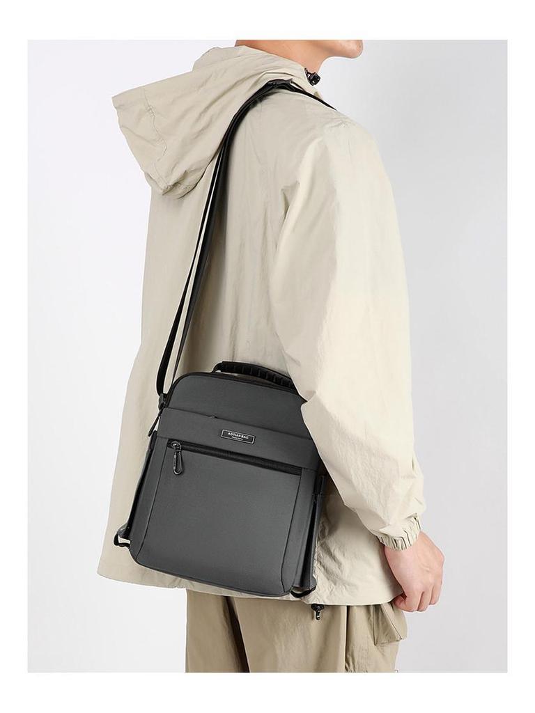 Men's Vertical Handbag - 2025 Autumn Business Casual Crossbody Bag, Lightweight & Simple Oxford Cloth Design