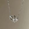 Transparent Fishing Line Necklace for Women Personality Zircon Love Heart-shaped Invisible Clavicle Chain Fashion Jewelry GIfts