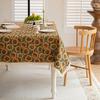 Gewebte Jacquard-Leinen-Tischdecke Sonnenblumen-Ölgemälde Vintage-Stil Tischabdeckung