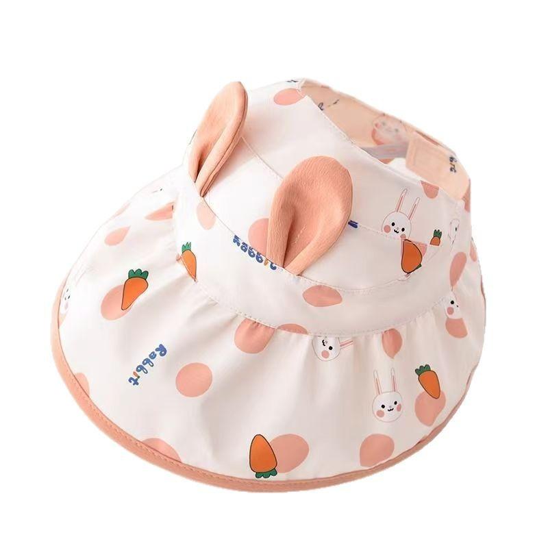 Girls Summer Wide Brim Visor Sun Hat Reversible Foldable Princess Beach UV Protection Cap for Kids Outdoor Shade