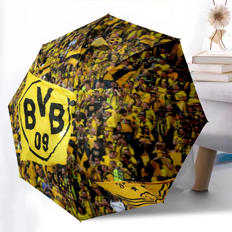 Dortmund, automatic folding umbrella, portable and foldable design, 8 ribs, a Christmas or birthday gift.