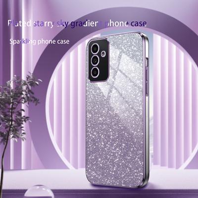 For Samsung Galaxy A34 5G Luxury Electroplated Glitter Case For Samsung A34 5G Soft Bumper Transparent Phone Back Cover