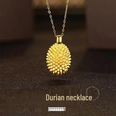 Durian Gold Necklace - Influencer's Hot Pick, Unique Qixi Commemorative Jewelry Gift for a Lifetime.