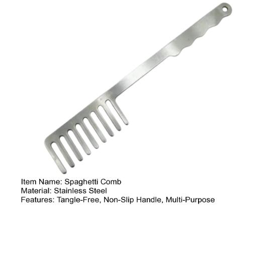 Stainless Steel Spaghetti Comb Ergonomic Pasta Server Creative Pasta Portioning Tool for Separated Noodles Heat-Resistant Essential Gadget