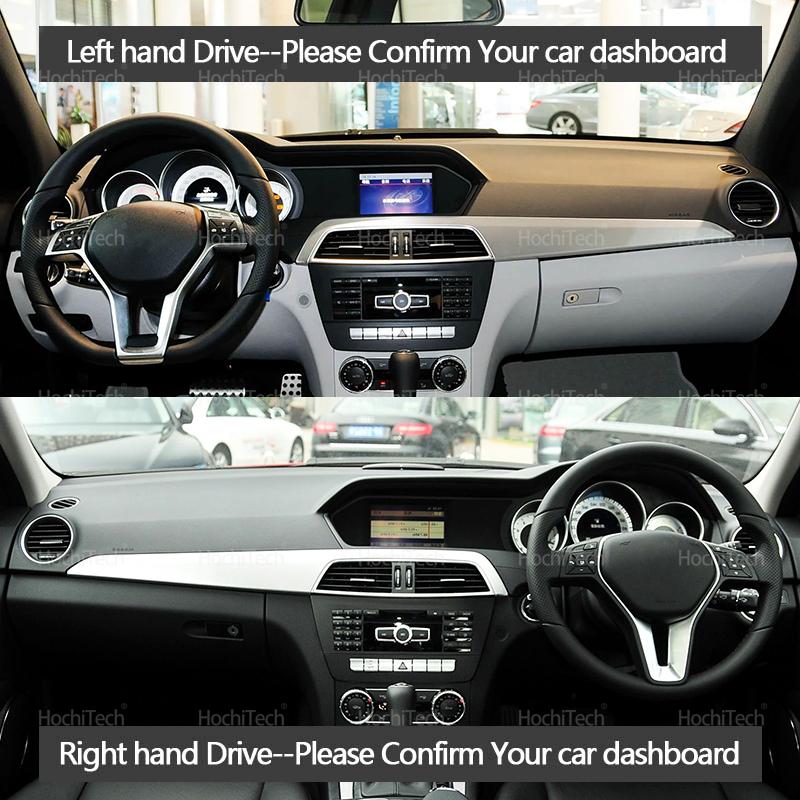 Für Mercedes Benz C-Klasse W204 C-Klasse 2011-2014 Auto Armaturenbrettmatte Armaturenbrettabdeckung Wildleder Leder Armaturenbrettmatte Pad Sonnenschutz Zubehör