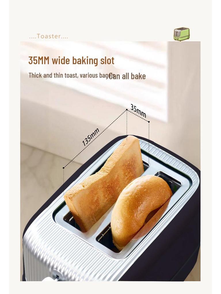 Multi-Function Automatic Pop-Up Toaster: Mini Bread & Sandwich Maker for Dorms