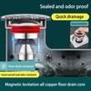 Full Copper Magnetic Levitation Drain Insert Anti-backflow Odor-proof Plug Universal Bathroom Floor Drain Core