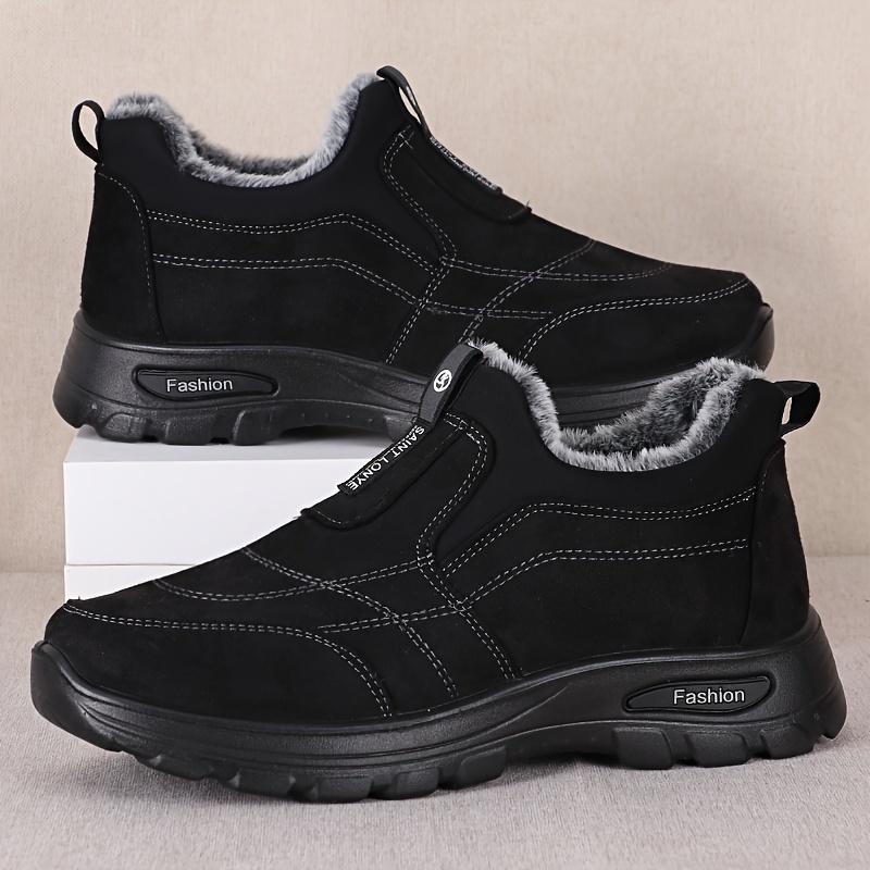 Warm and Comfortable Men's Snow Boots Non-Slip Ankle Boots for Outdoor Hiking and Trekking Winter Shoes