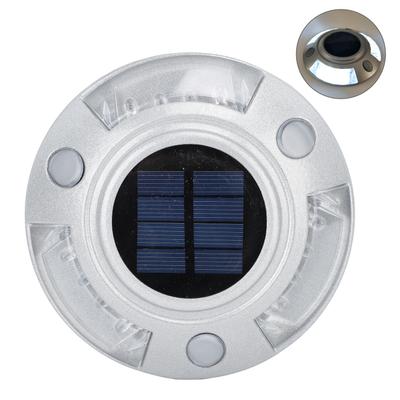 Solar Deckleuchten Einfahrt Dockleuchten 12 LED IP68 Wasserdicht Außen Warnstufenleuchten für