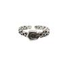 Retro 925 Thai Silver Non-Fading Open Ring: Niche Belt Design, Cross-Border Style, Women's Sterling Silver Ring.