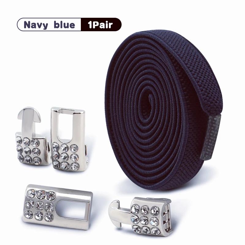 Diamond Lock Shoelaces Without Ties Elastic Laces Sneakers Outdoor No Tie Shoe Laces Kids Adult Wide Shoelace Shoe Accessories