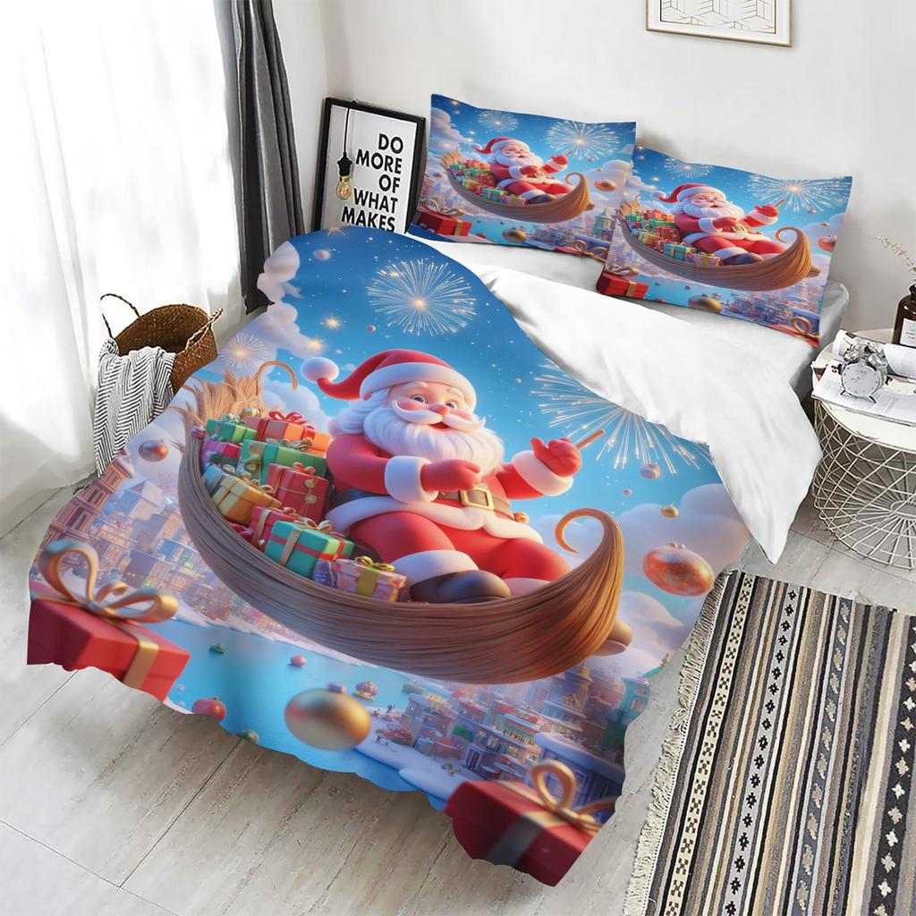 Christmas Duvet Cover Set Comforter Bedding 3D Children'S Bedding Set 3-Piece 1 Quilt Cover King Size