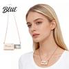 Rectangle Locket Pendant Necklace Photo Memory Alloy Keepsake Gift