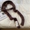 Winter  Solid Color Narrow Long Scarf Female Korean Version Knitted Woolen Scarves Women'S Imitation Cashmere Mohair Scarf