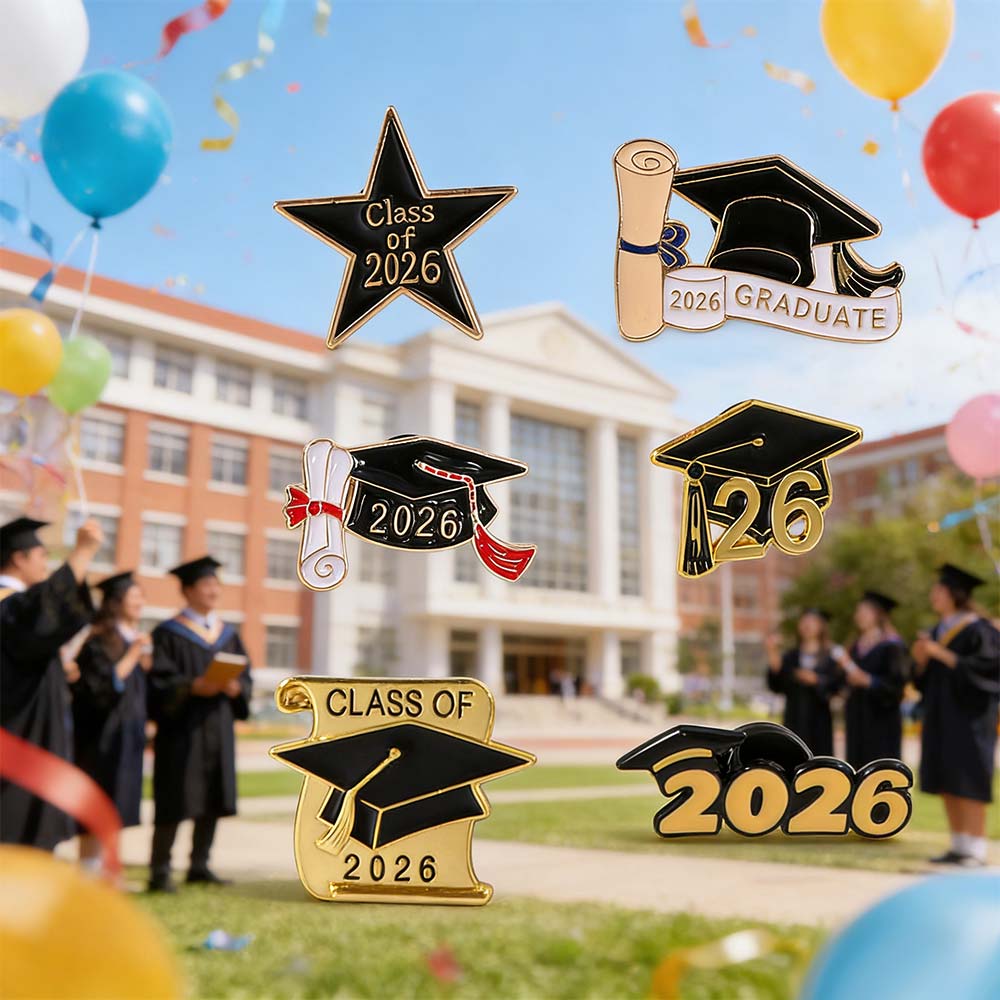 Zinc Zinc Alloy Graduation Season Pins Black Golden Doctorial Hat Brooch  Graduation Ceremony