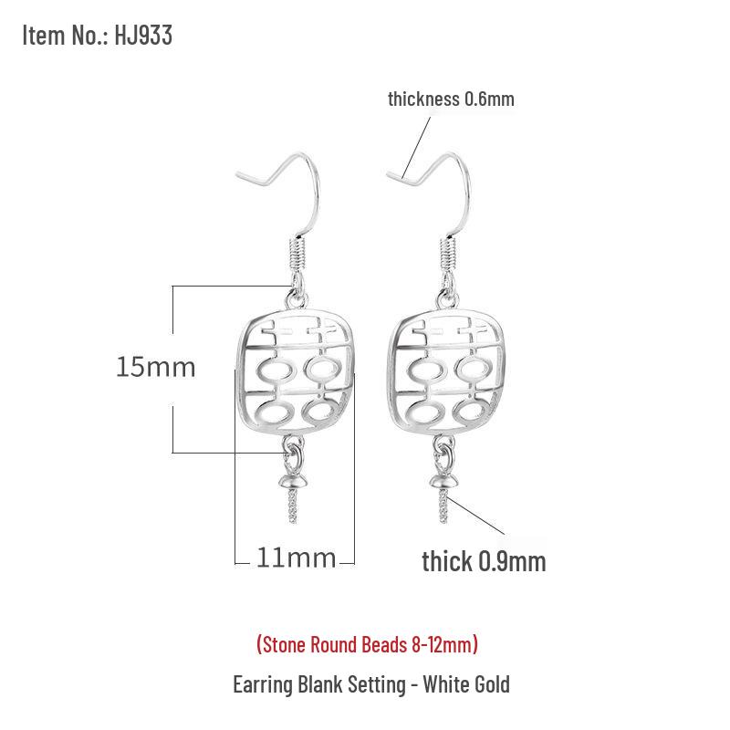 

Серьги-подвески из 18-каратного золота в китайском стиле с жемчужными бусинами и безопасной застежкой