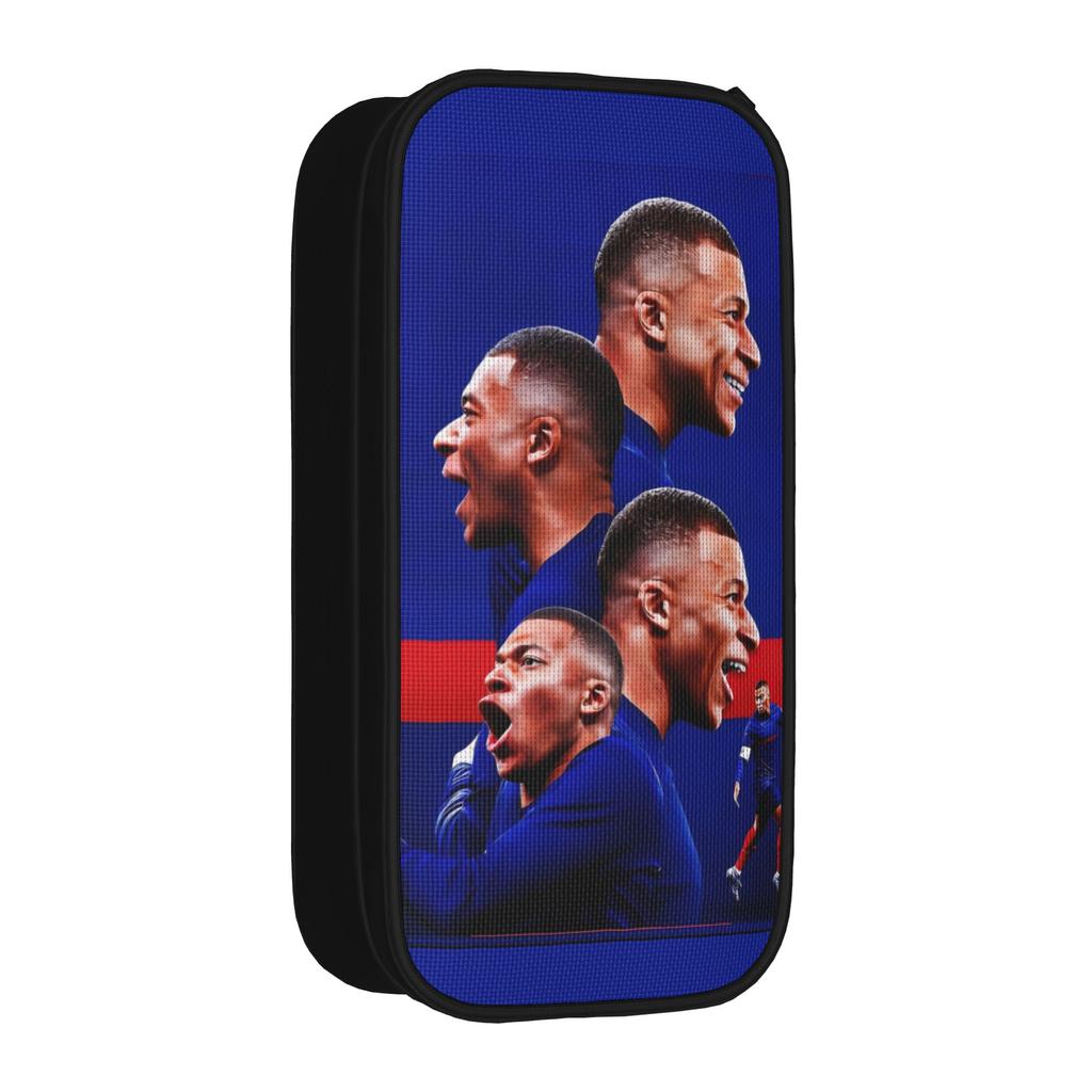 New M-Mbappes Pencil Cases Football Soccer Pencil Box Pen Box for Student Large Storage Bag Students School Gift Stationery