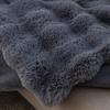 Cozy Plush Faux Rabbit Fur Blanket - All-Season Sofa or Office Nap Cover