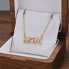 ZAKOL Shiny Micropaved Zirconia MOM MAMA Letter Pendant Necklace Romantic Love Mother's Day Birthday Party Zircon Gift