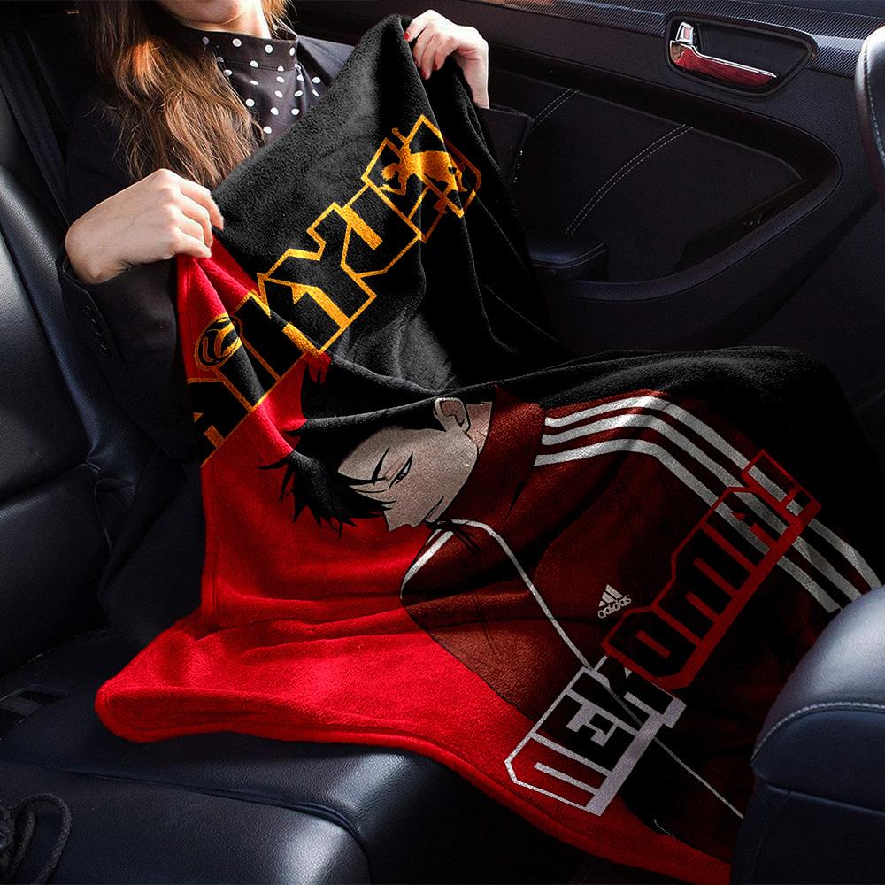 1pc Haikyuu! Nekoma Throw Blanket Soft Flannel, Cozy All Season Polyester Perfect for Home, Office