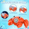 Crawling Crab Bubble Machine With Music Lights Automatic Sensing Obstacle Avoidance Soap Blowing Children'S Toys Outdoor Game