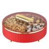 Candy Box Home Living Room Candy Plate Dried Fruit Box Grid With Lid Fruit Plate Rotating Dried Fruit Plate Happy Candy Box