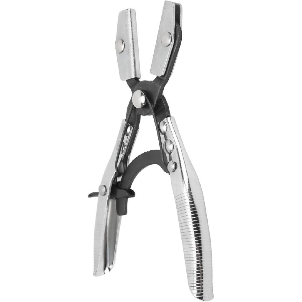 Hose Pinch Off Plier, Line Pinch Off Plier Ratcheting Jaws Swiveling Universal for Automobile Radiator Brake Coolant Pipes(8in)