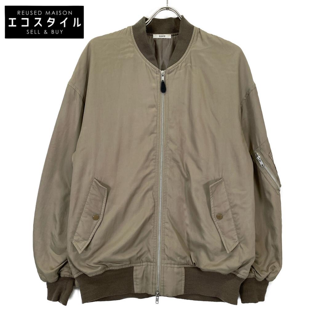 SCENTOF 21-020-586-3040-3-0 MA-1 Rayon Cotton Blouson Jacket Not Written khakiUsed