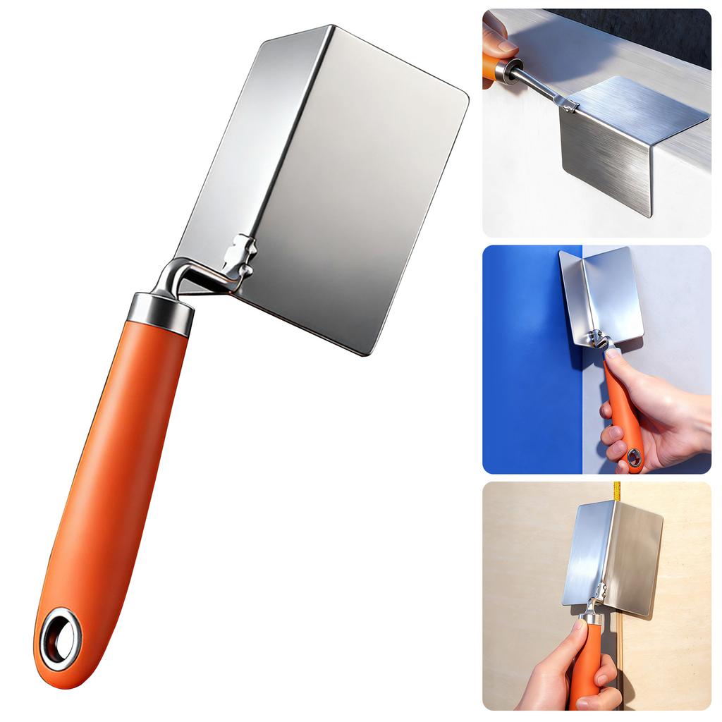 Precise Angle Steel 90°External/Internal Corner Trowel Featuring Rust Resistance for Professional Drywall Projects