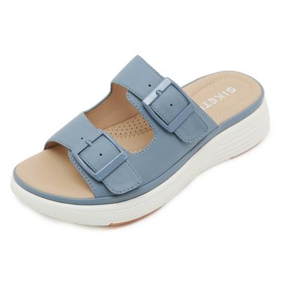 Fashion Summer Fashion Women Wedges Sandals Open Toe Non-slip Leather Casual Platform Retro Shoes Slippers Women Zapatos De Mujer