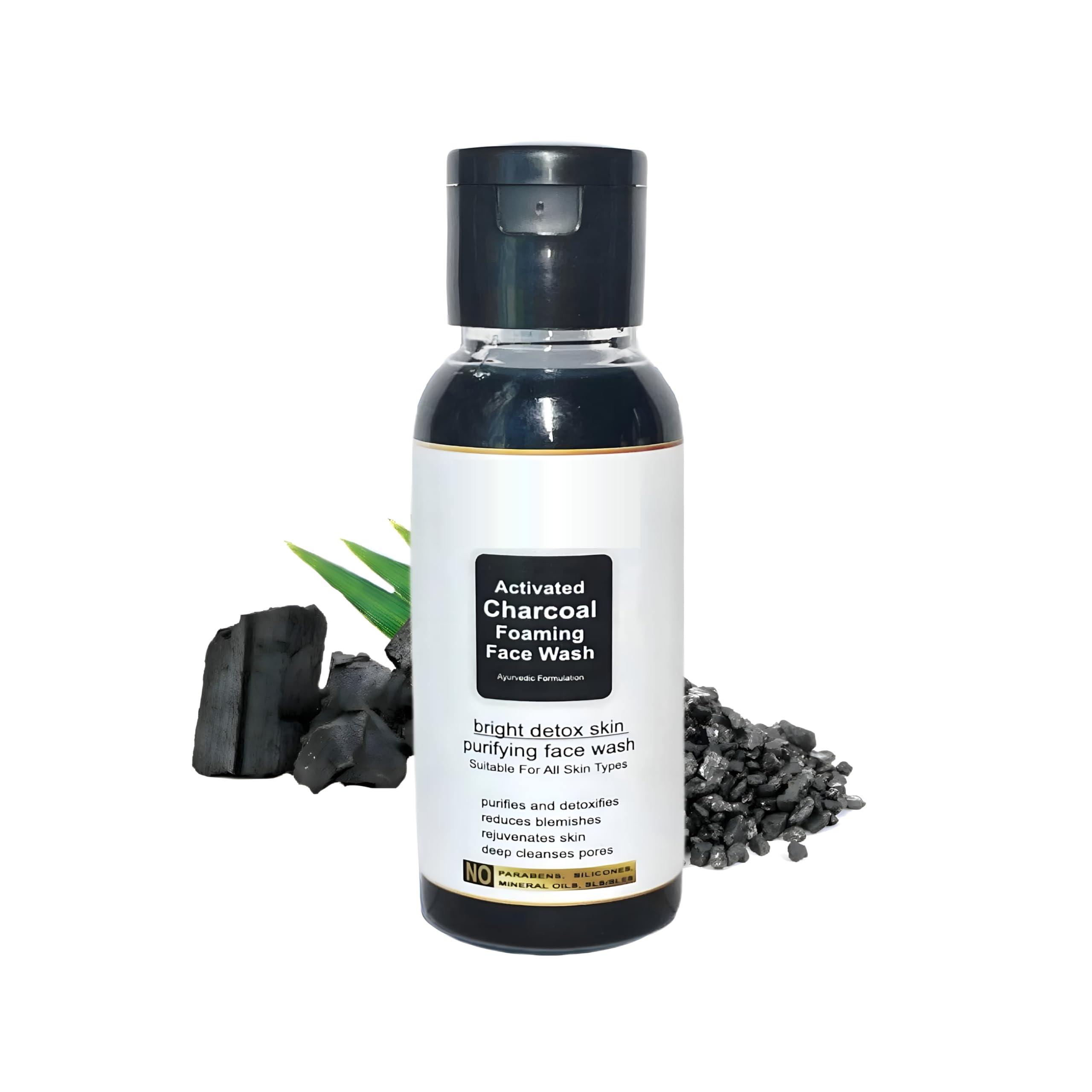 Glamezone Natural Activated Bamboo Charcoal Foaming | Anti-Pollution Face Wash (50 ml)