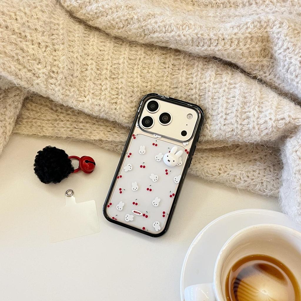 Miffy Transparentes Vollbild iPhone 17 Pro/16 Pro Max/15/14 Schutzhülle