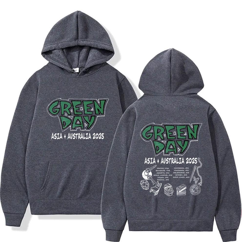 Limited Punk Band Green Day Asia Australia Hoodie Men Clothing Fashion Gothic Rock Oversized Hoodies Male Vintage Hoodies