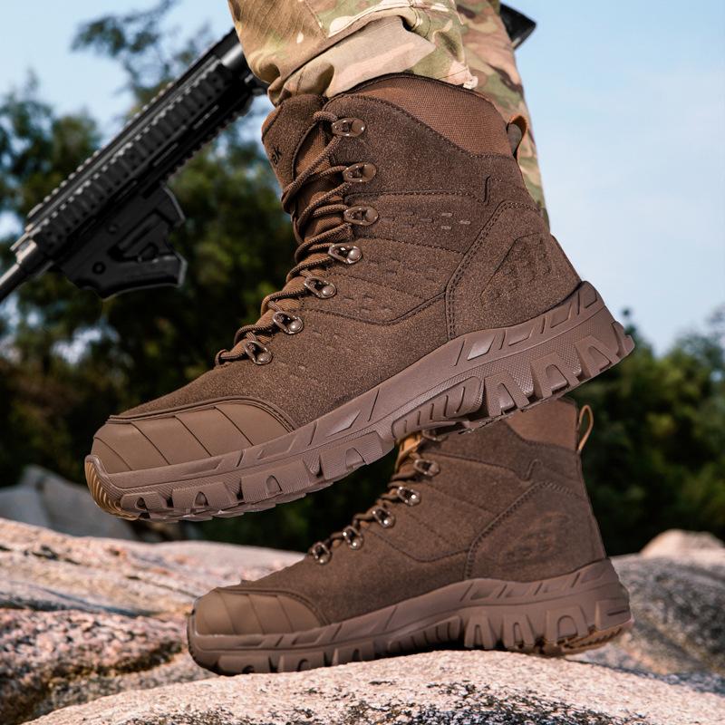 Large Size Outdoor Land Boots Combat Boots Military Boots Hiking Wear-resistant Mountaineering Boots Wear Casual Boots