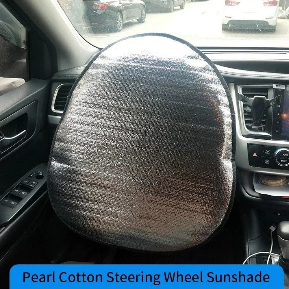 3pcs Double Car Steering Wheel Sunshade Protection Durable Car Interior Accessories Portable Heat Insulation Car Sun Visor