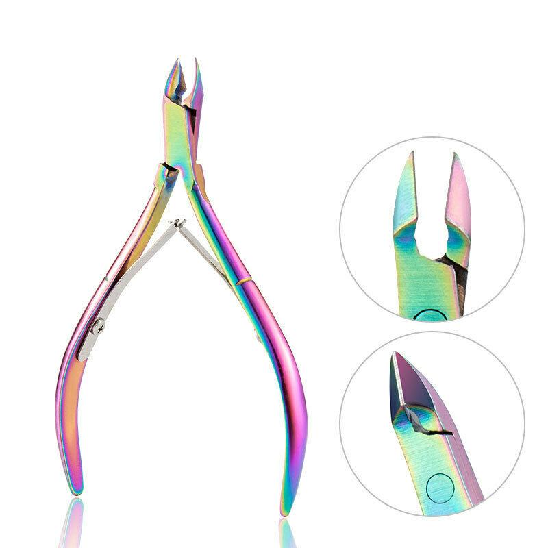 Set da 7 pezzi Strumenti esfolianti per nail art Forbici Spingi cuticole Pinza per rimozione lime