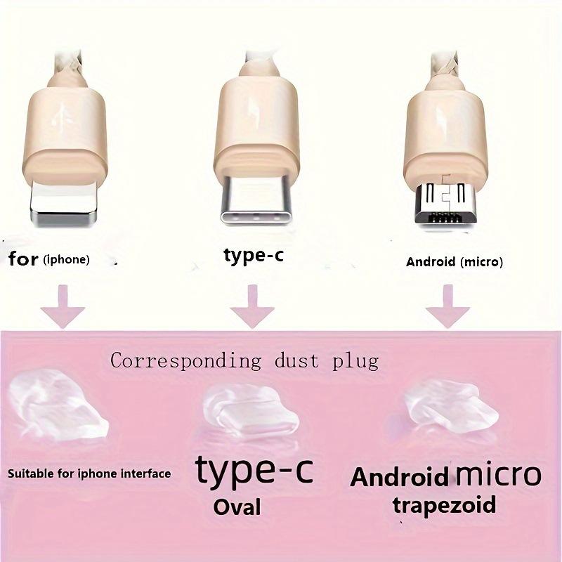 1 kus roztomilý kreslený protiprachový kryt na telefon béžová kávová barva medvěd pro iOS telefon/Type-C/Android přívěsek protiprachový kryt roztomilé doplňky na telefon
