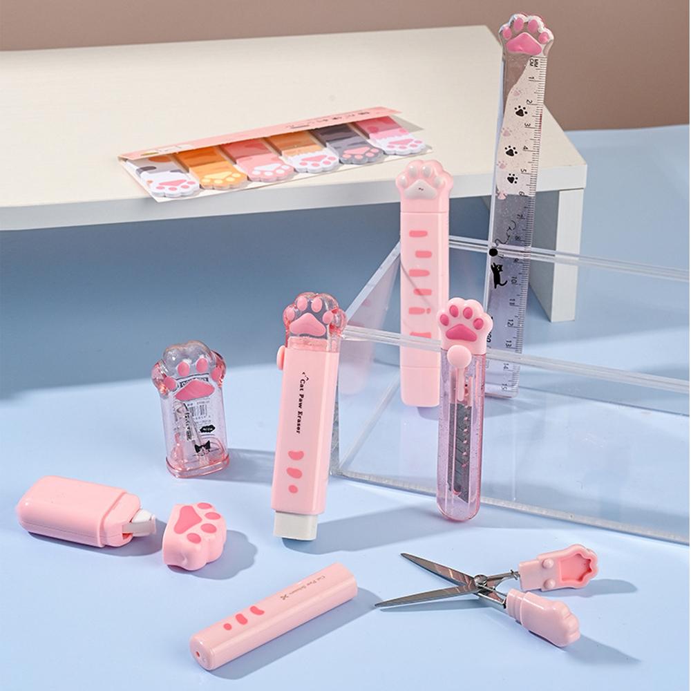 Creative Cat Claw Stationery Set Gift Box For Girls Students School Supplies Handbook Large Pack High Beauty Present Cute