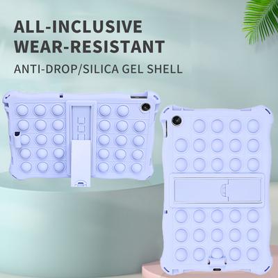 Soft Bubble Silicone Case For Lenovo Tab M10 Plus 10.6 3rd 2nd Gen 10.1inch TB-X606 X306 TB328FU TB125FU TB128FU Kickstand Cover