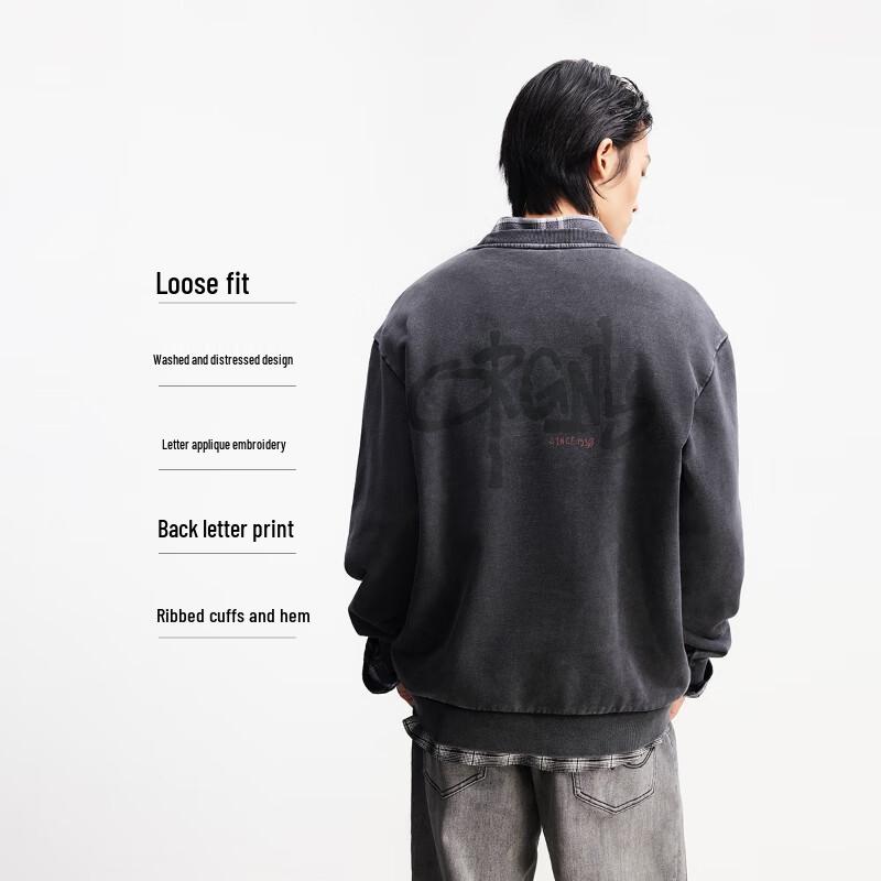 Jack & Jones Men's Patch Embroidery Crewneck Sweatshirt