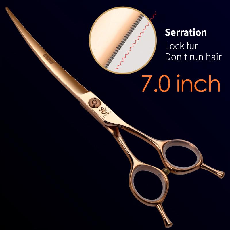 Forbici Professionali Fenice 6.25/6.75 Pollici per Toelettatura Animali con Lama Dentata a Seghetto Forbici per Animali per Cani Gatti JP440C