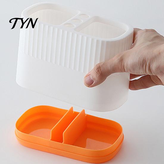 Office Supplies Storage Organizer Desktop Pen Holder, Compartments Thickened Plastic Organizer, Macaron Modern Desk Decor for Color Vertical
