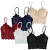 Women's Backless Lace Floral Bralette Crop Top With Padded Comfort**
