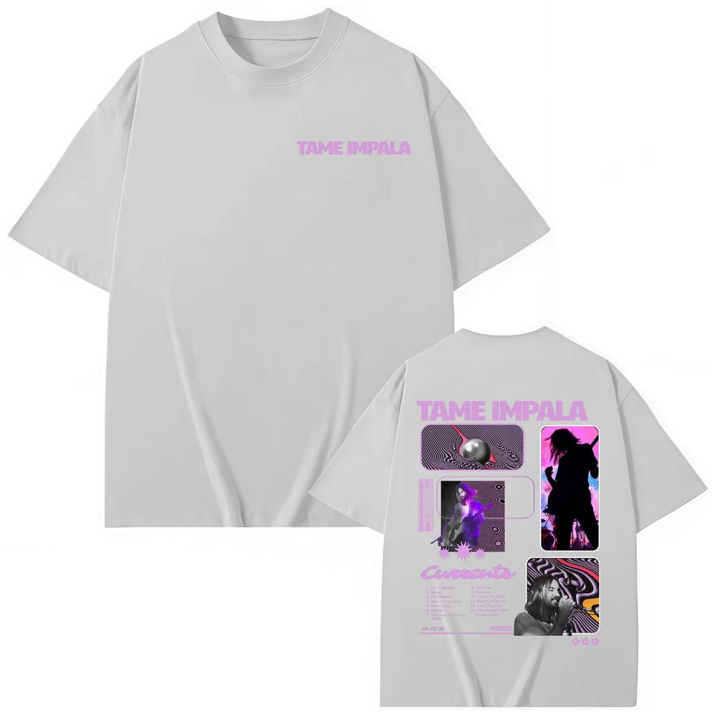 Rock Band Tame Impala Tour T-shirt Men Women Clothing Fashion Y2k Oversized T-shirts Summer Casual Short Sleeve T Shirts
