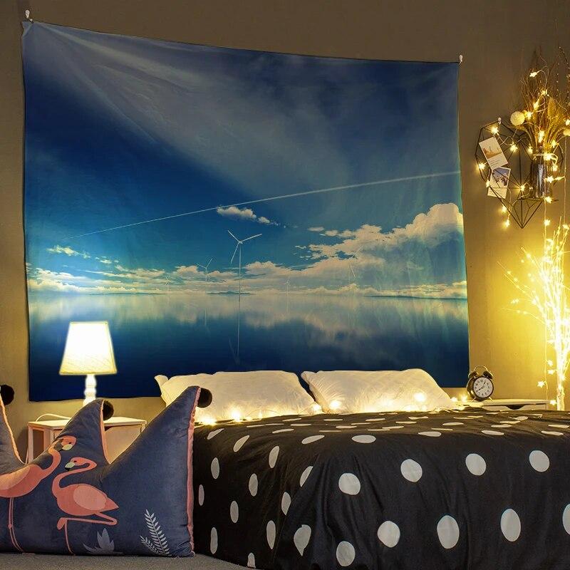 Cartoon-Wandteppich, Wanddekoration, Inneneinrichtung, Szene, Kunst, hängender Hintergrundstoff