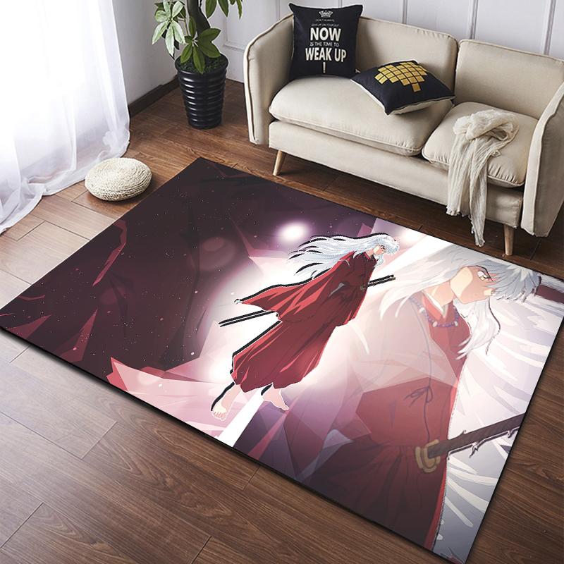 Anime Inuyasha Carpet Kitchen MatEntrance Doormat Bedroom Floor Decoration Living Room Carpet Bathroom Anti-slip Rugs