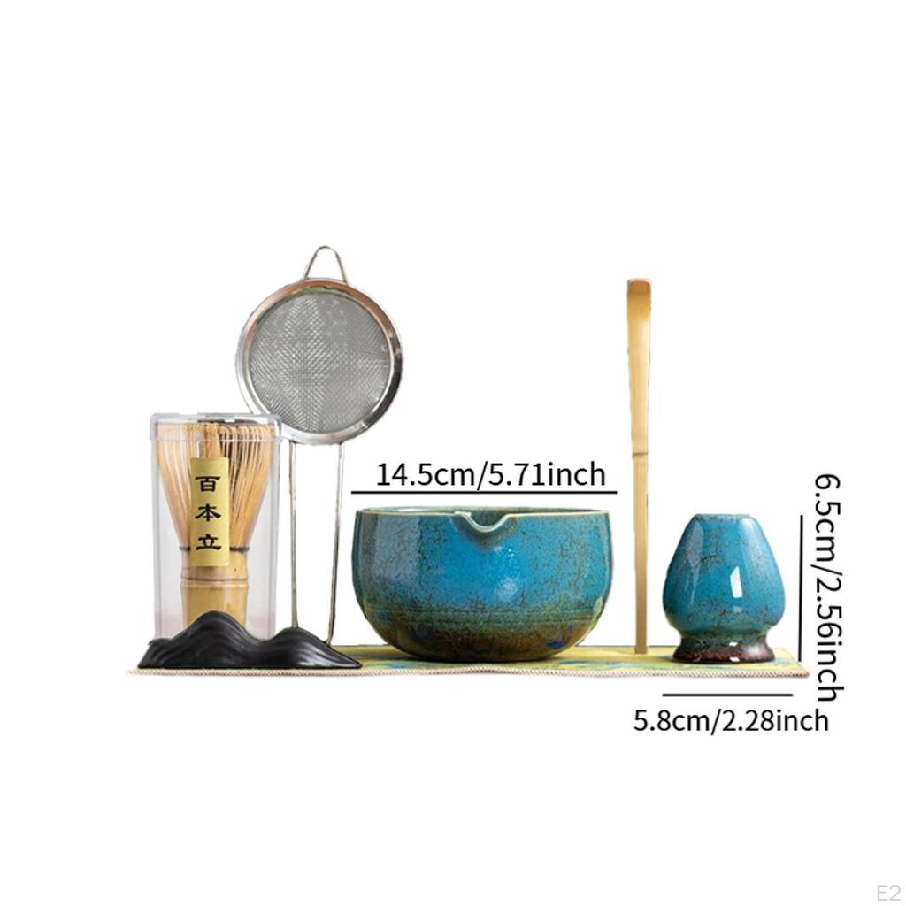 7-teiliges Matcha-Besen-Set Zeremonie-Set Elegantes japanisches Teezubereitungszubehör für Freunde