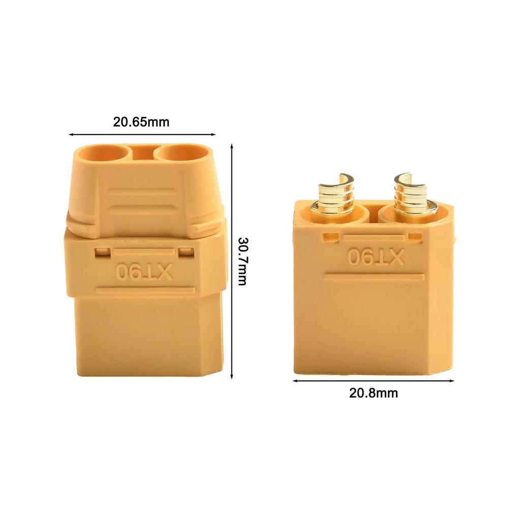 20pcs For XT90 Male And Female Connectors For Remote Control Devices, Solder Connections, And Secure 90A Power Connections